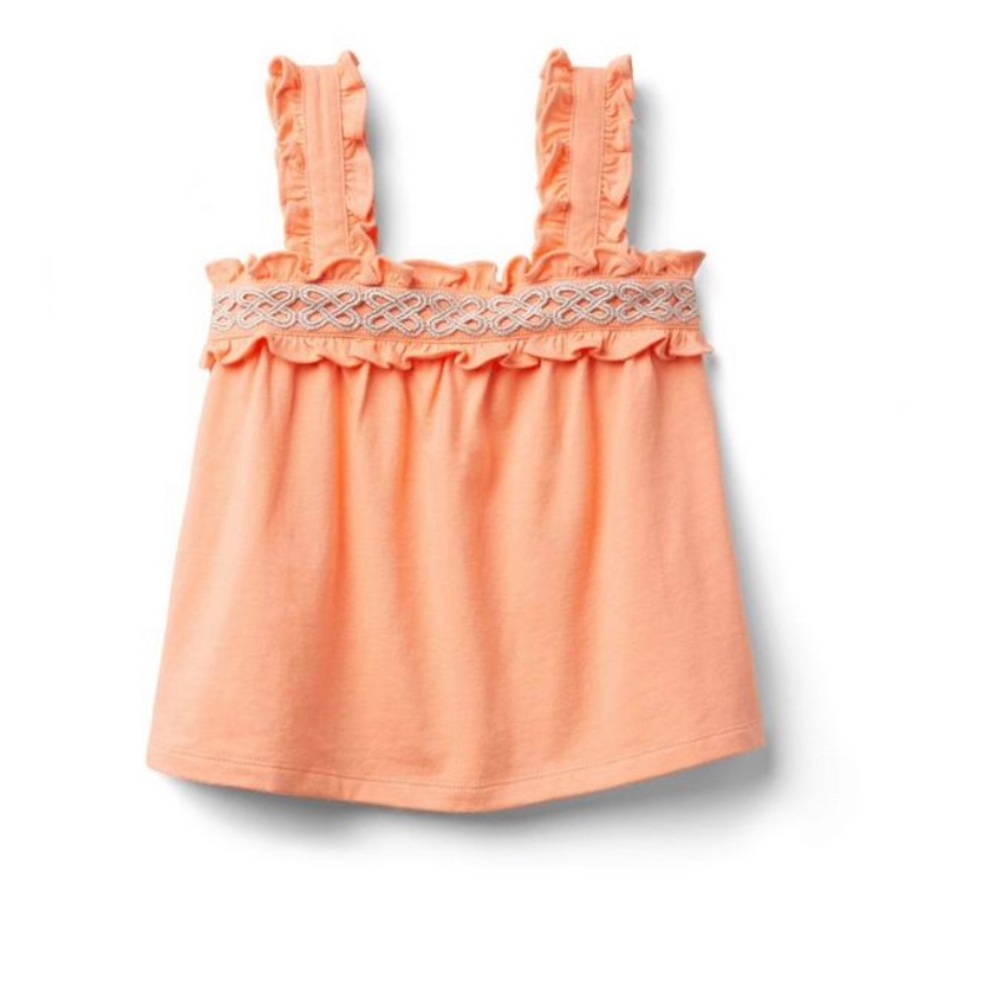 Janie & Jack Girls Ruffle Trim Top 5T